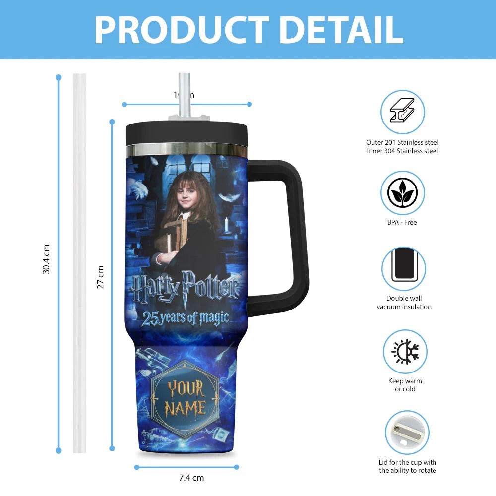 Personalized Harry Potter 25th Anniversary x Hermione Granger 40oz Tumbler – TMTHU8695