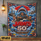 Personalized Jaws 50th Anniversary Quilt Blanket – TMTHU9934