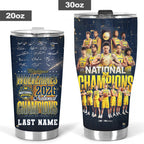 Pesonalized Michigan Wolverines 2026 NCAA Men's Basketball National Champs Tumbler Cup – TMTHU5110
