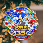 Sonic the Hedgehog 35th Anniversary Custom Shape 2-side Printed Acrylic Ornament – HOATT26851