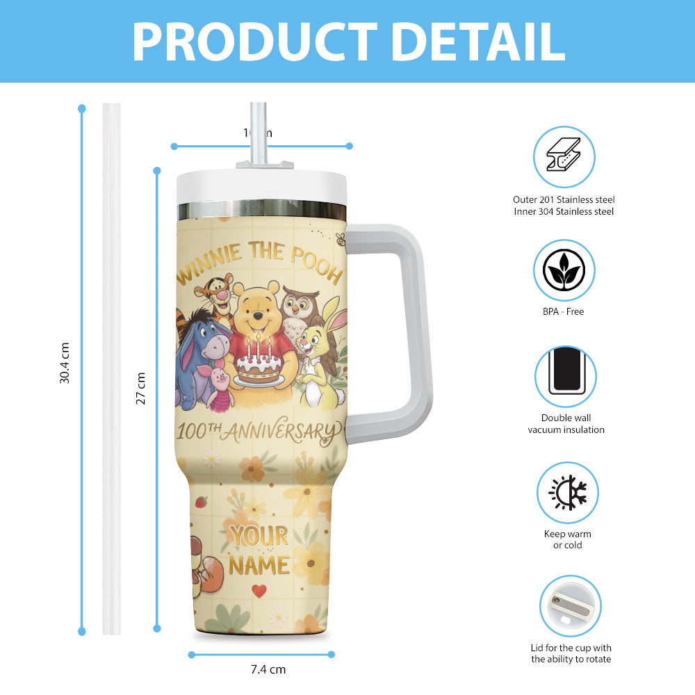 Personalized Winnie-the-Pooh 100th Anniversary 40oz Tumbler – TMTHU6746