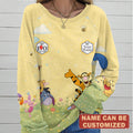 Personalized Winnie-the-Pooh 100th Anniversary Round Neck Raglan Sleeve Sweatshirt – TMTHU7630