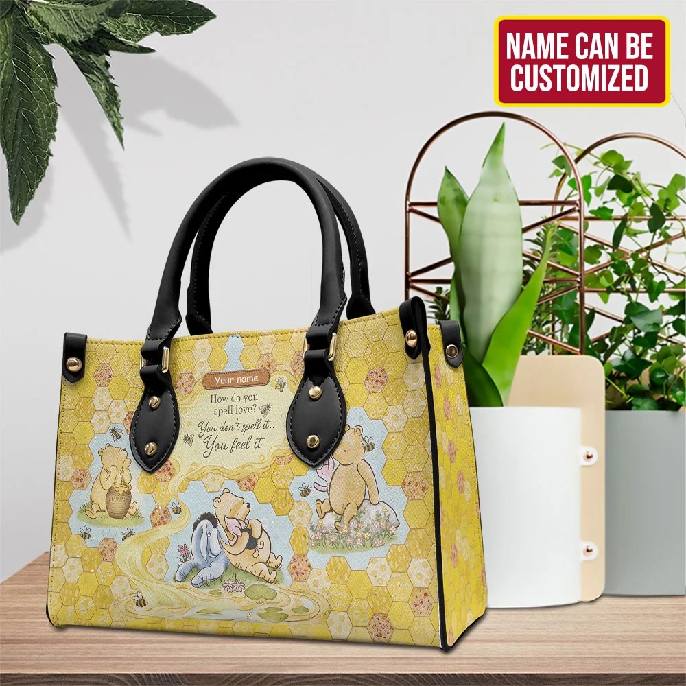 Personalized Winnie-the-Pooh Leather HandBag – TMTHU9327