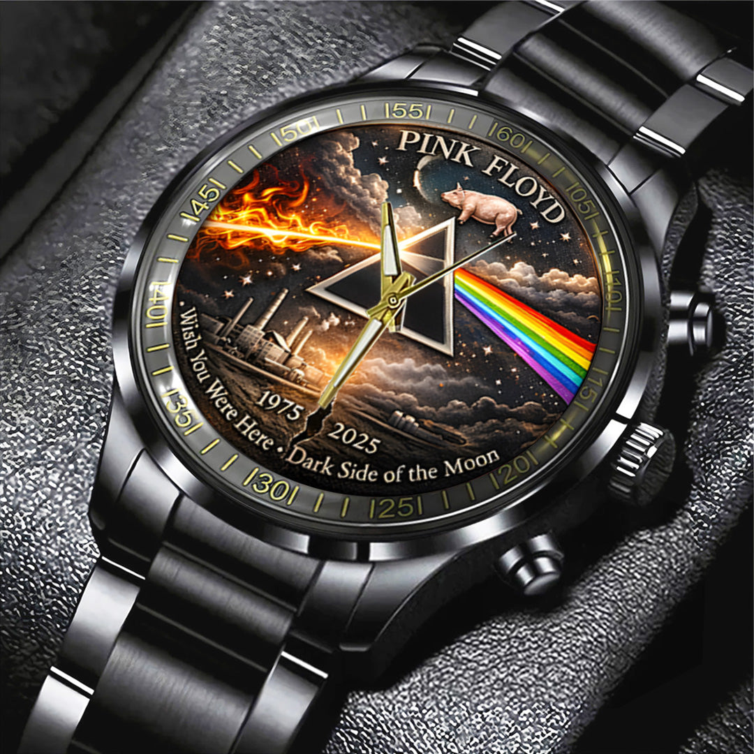 Pink Floyd 60th Anniversary Black Stainless Steel Watch – TANTN19757