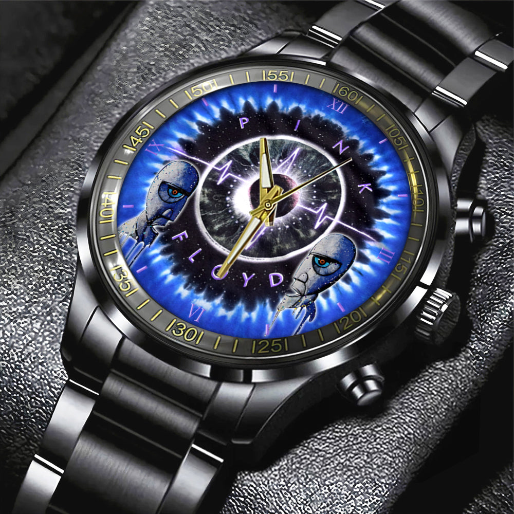 Pink Floyd Black Stainless Steel Watch – HOATT 4560