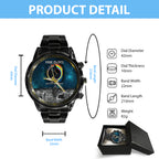 Pink Floyd Black Stainless Steel Watch – TANTN 6124