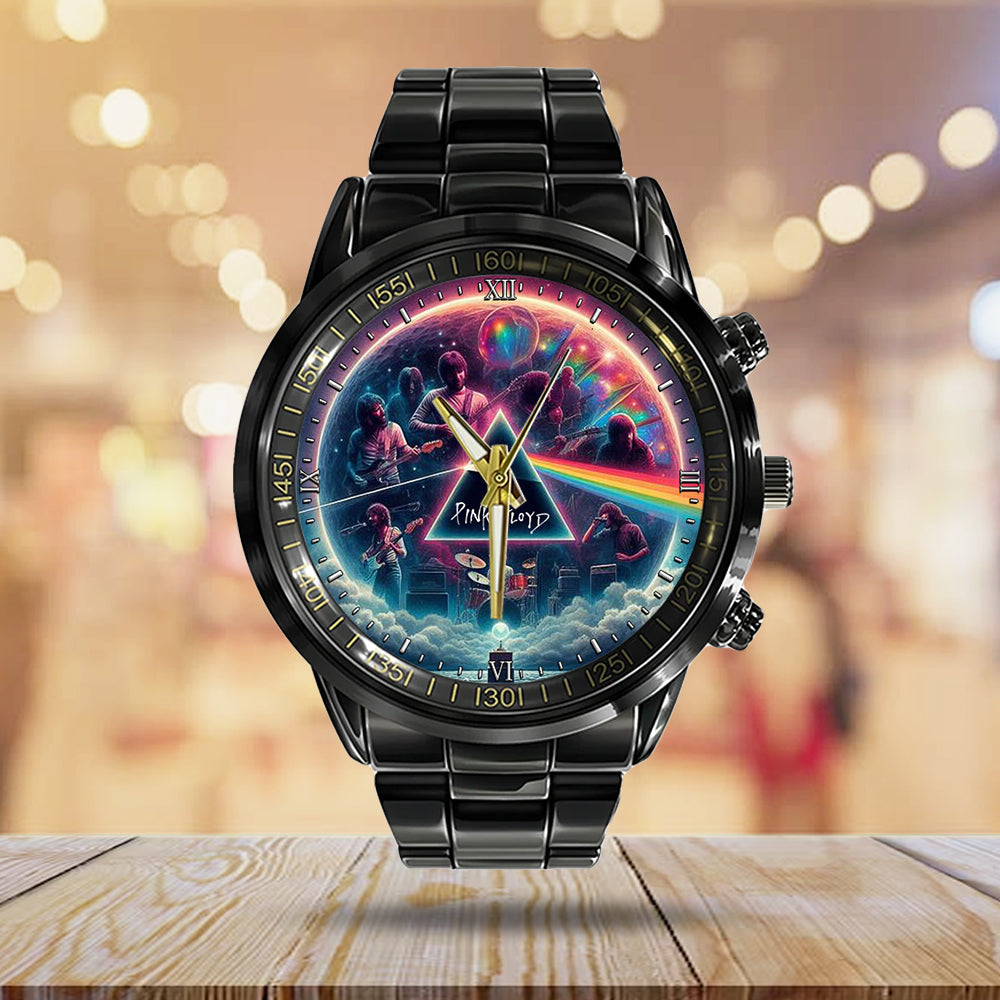 Pink Floyd Black Stainless Steel Watch – GNE 237