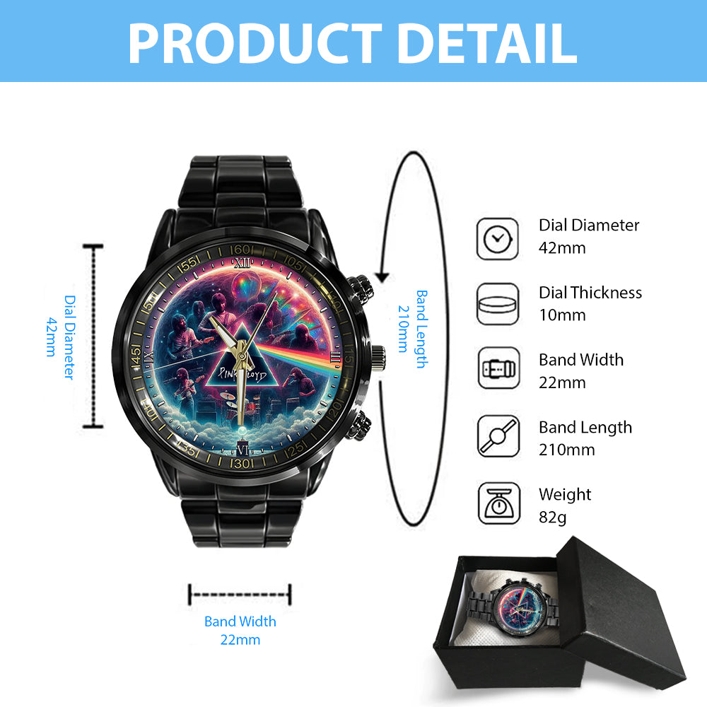 Pink Floyd Black Stainless Steel Watch – GNE 237