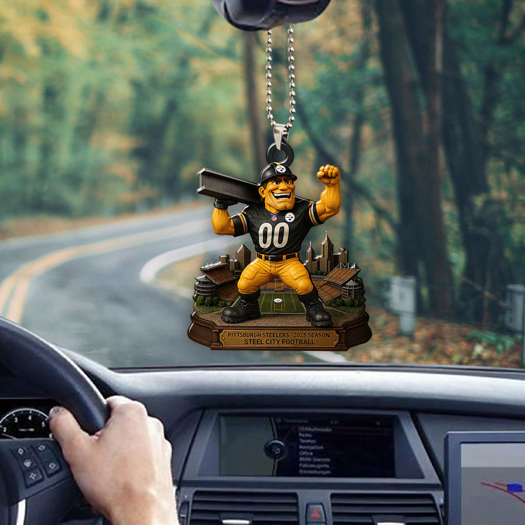Pittsburgh Steelers 2025 Season Custom shape 2-sided Acrylic Car Ornament – HOATT13683