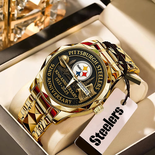 Pittsburgh Steelers 92nd Anniversary Alloy Luxury Quartz Watch – MAITM12901