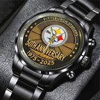 Pittsburgh Steelers The Terrible Towel 2025 Black Stainless Steel Watch – TANTN16139