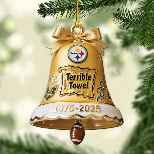 Pittsburgh Steelers The Terrrible Towel 2025 Custom Shape 2-sided Acrylic Ornament – MAITM13686
