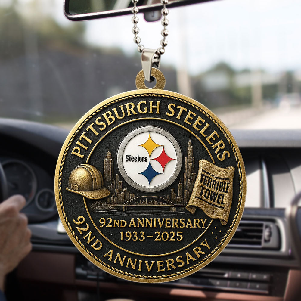 Pittsburgh Steelers Custom Shape 2-sided Acrylic Car Ornament – HOATT13441