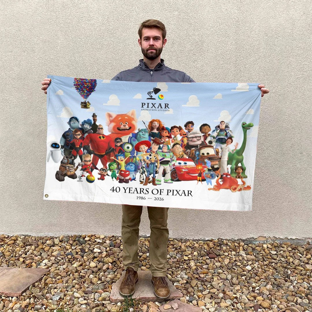Pixar Animation Studios 40th Anniversary 3D Double-side House Flag – TANTN25066