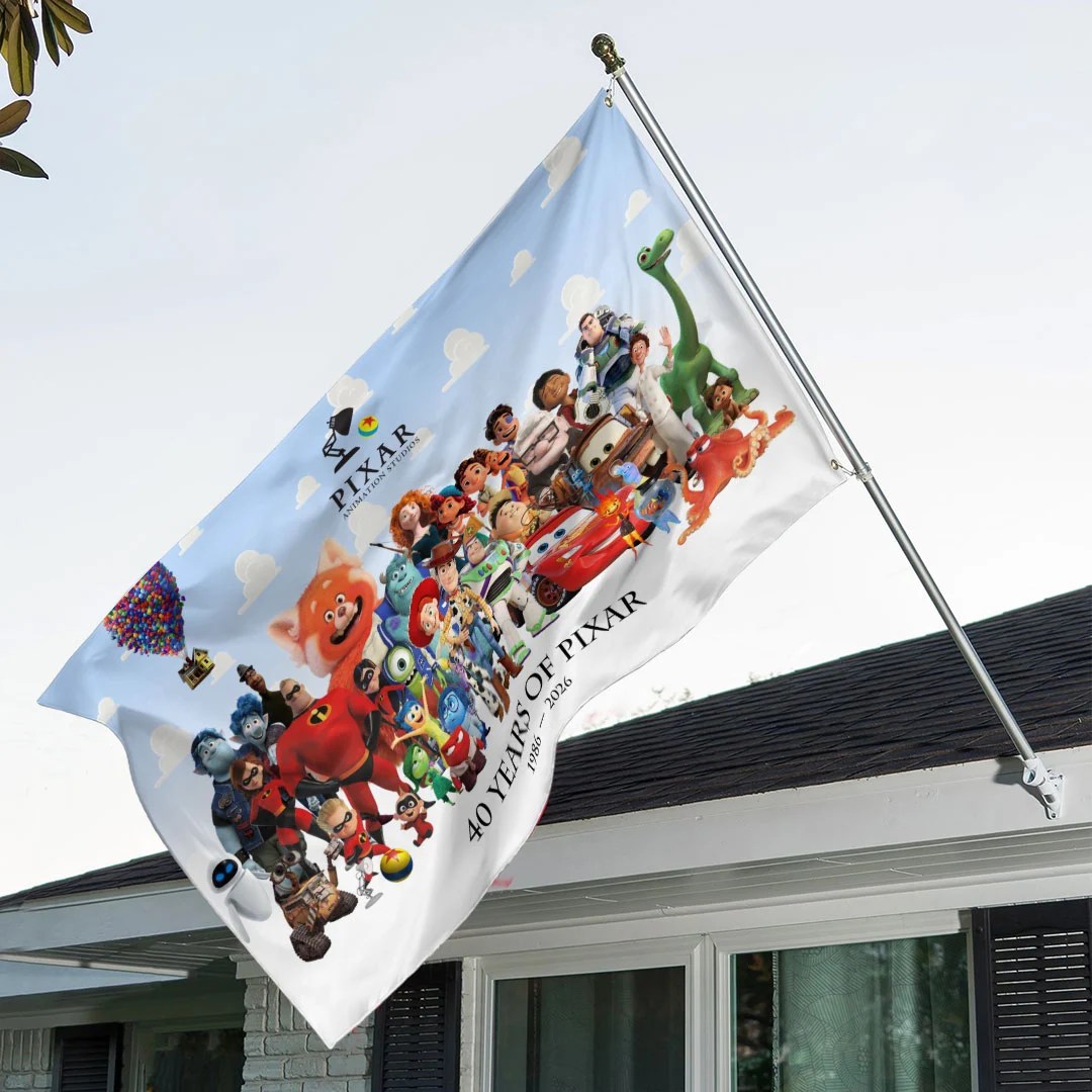 Pixar Animation Studios 40th Anniversary 3D Double-side House Flag – TANTN25066