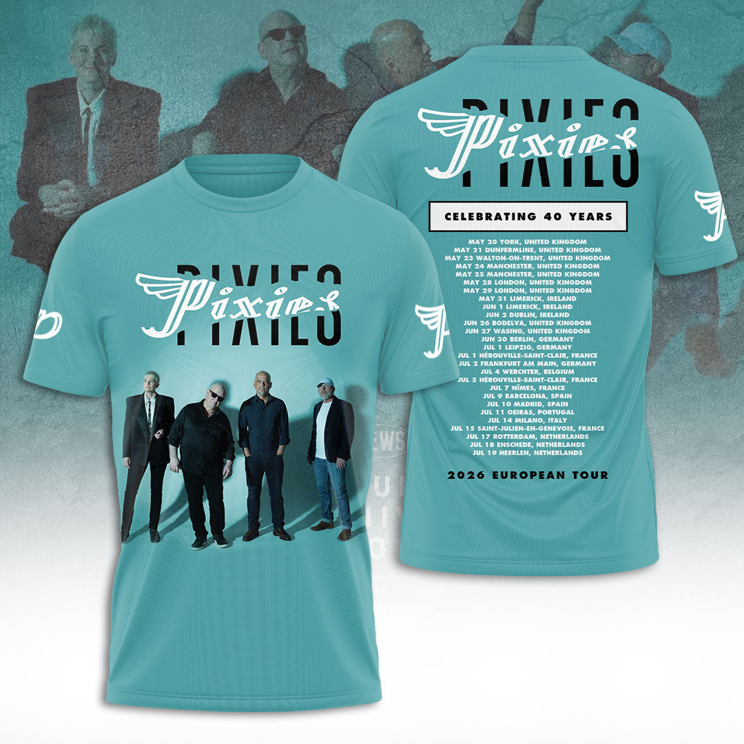 Pixies 40th Anniversary Tour 2026 3D Apparel – TANTN22545