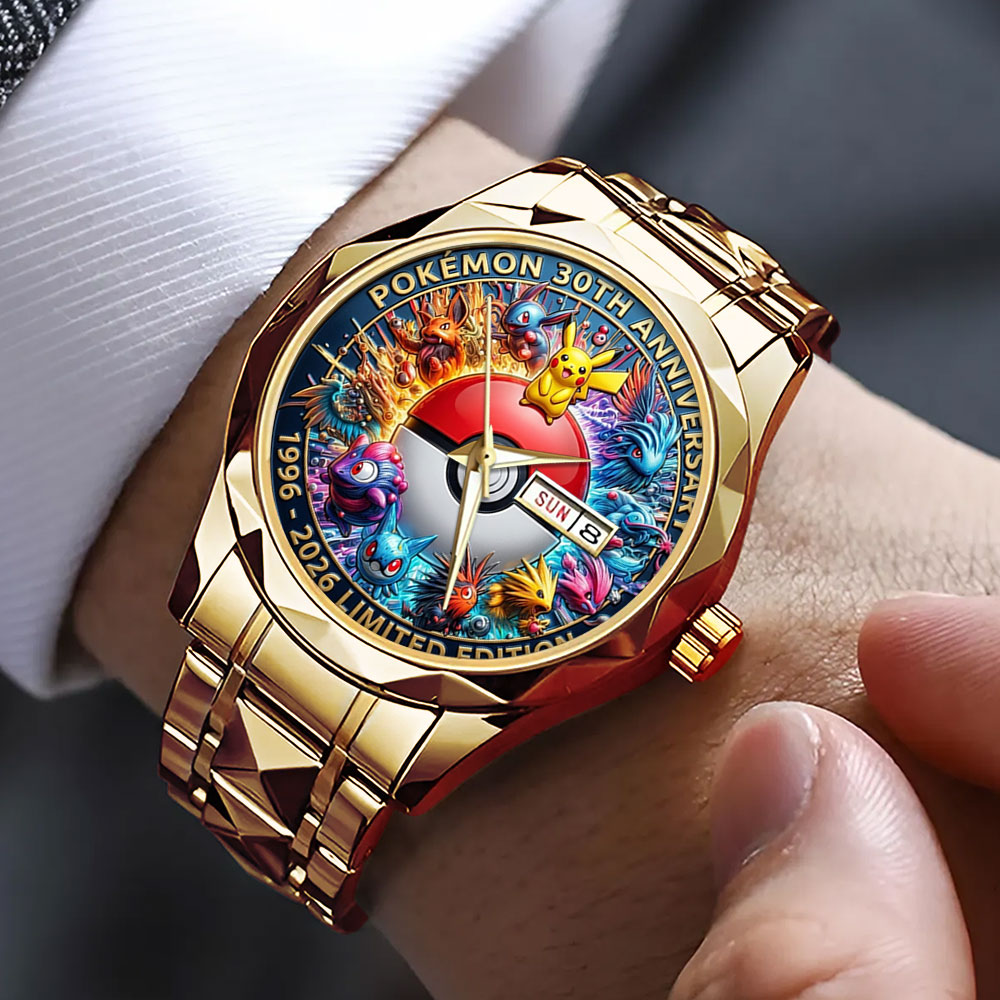 Pokemon 30th Anniversary 2026 Alloy Luxury Quartz Watch – TMTHU3781