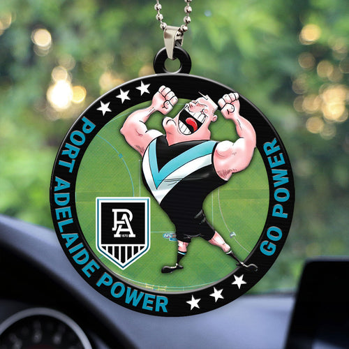 Port Adelaide FC Custom Shape 2-sided Acrylic Car Ornament – HOATT13360
