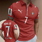 Portugal National Team x Cristiano Ronaldo Zip Polo Shirt – TANTN24135