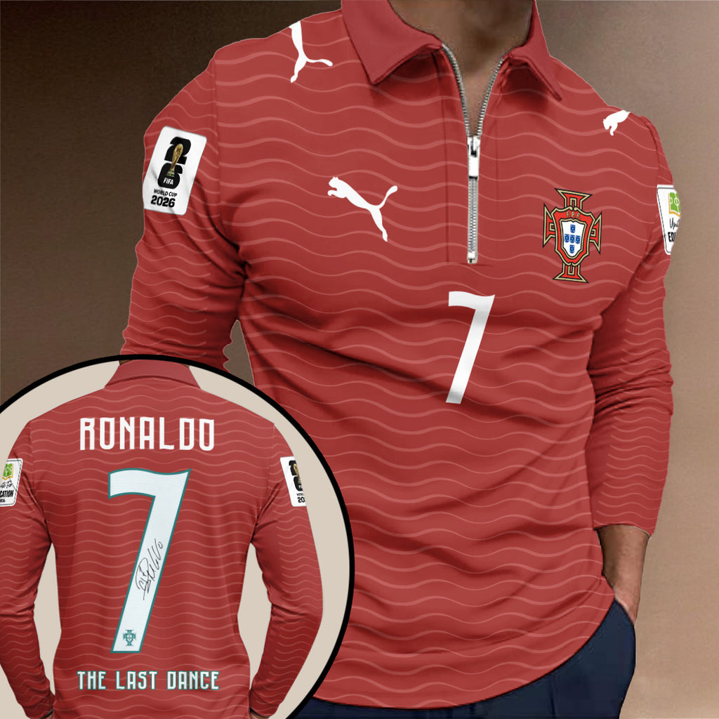 Portugal National Team x Cristiano Ronaldo Zip Polo Shirt – TANTN24135