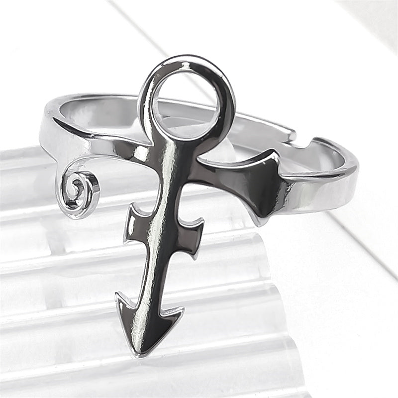 Prince Memorial Symbol Stainless Steel Ring – MAITMDROP055