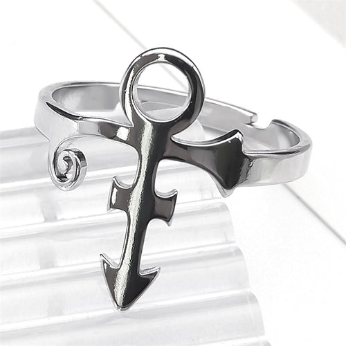 Prince Memorial Symbol Stainless Steel Ring – MAITMDROP055