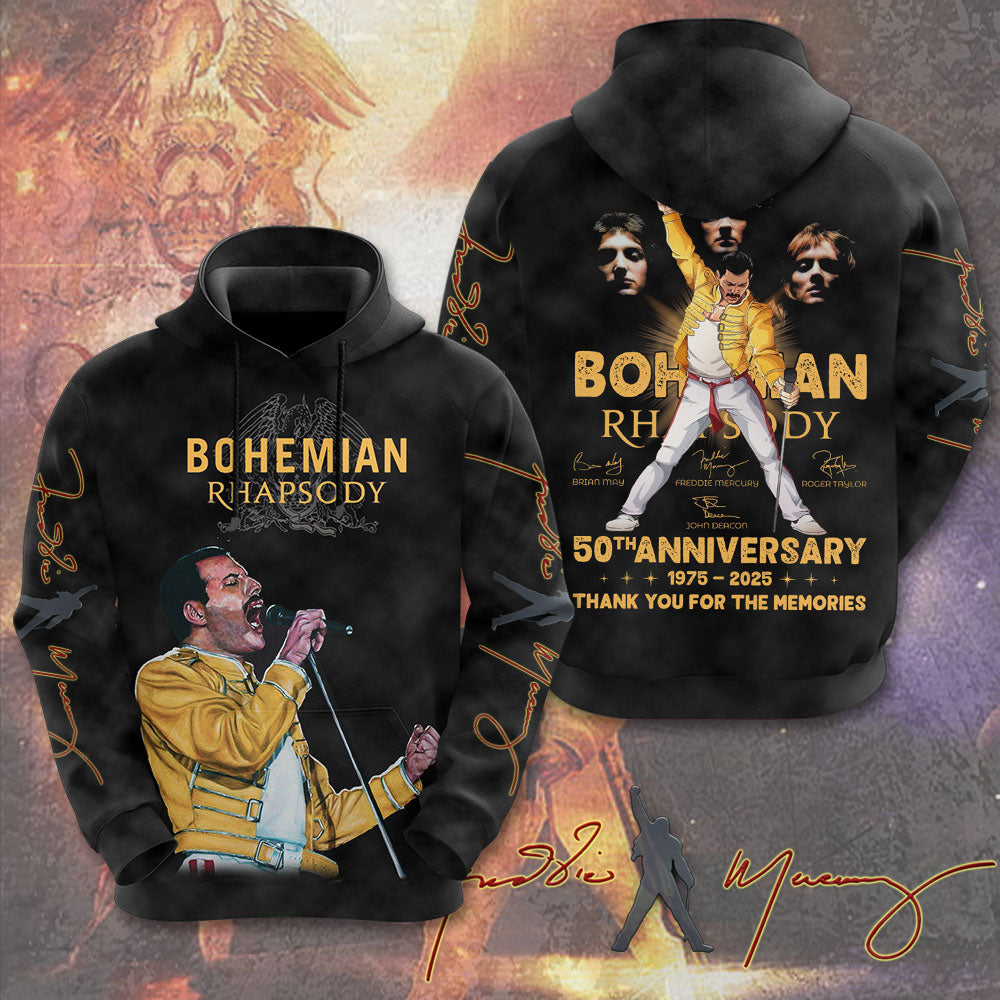 Queen Band x Freddie Mercury 3D Apparel – MAITM 10109