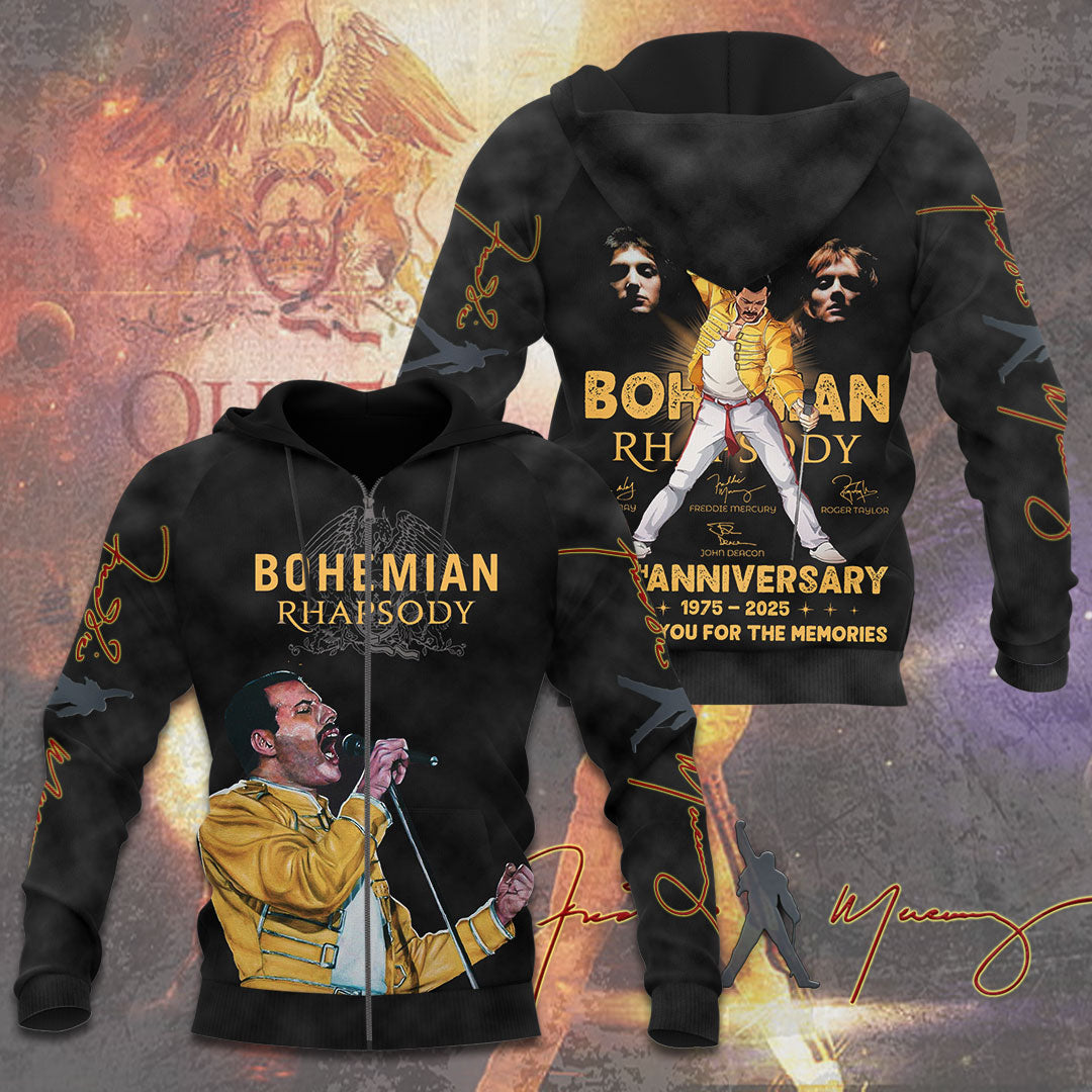 Queen Band x Freddie Mercury 3D Apparel – MAITM 10109