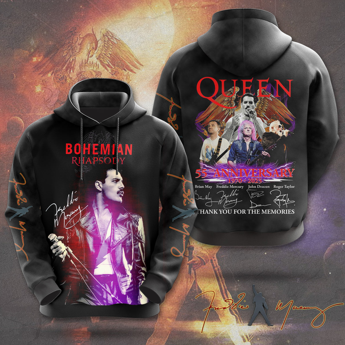Queen Band x Freddie Mercury 3D Apparel – MAITM 10512