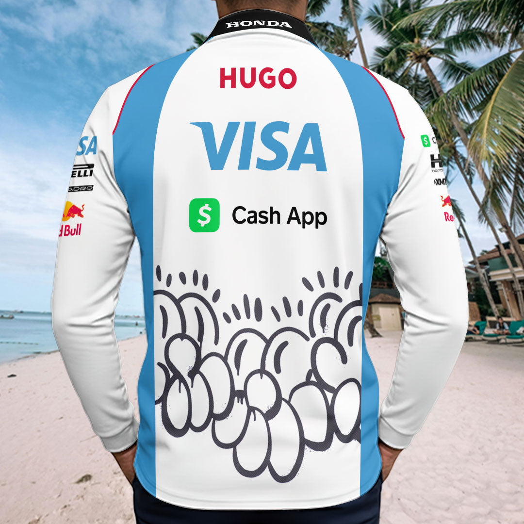 RB Cash APP Special Edition Silverstone GP Zip Polo Shirt – GNE4825