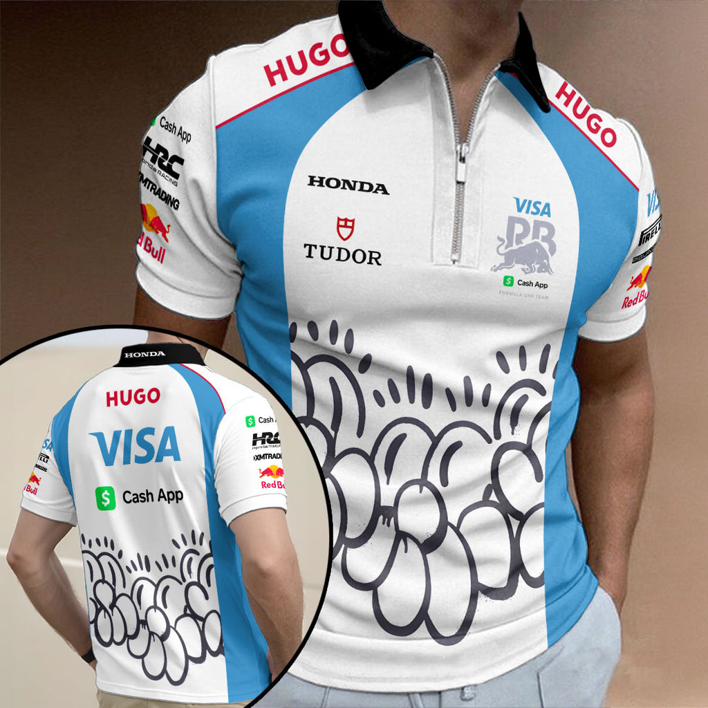 RB Cash APP Special Edition Silverstone GP Zip Polo Shirt – GNE4825
