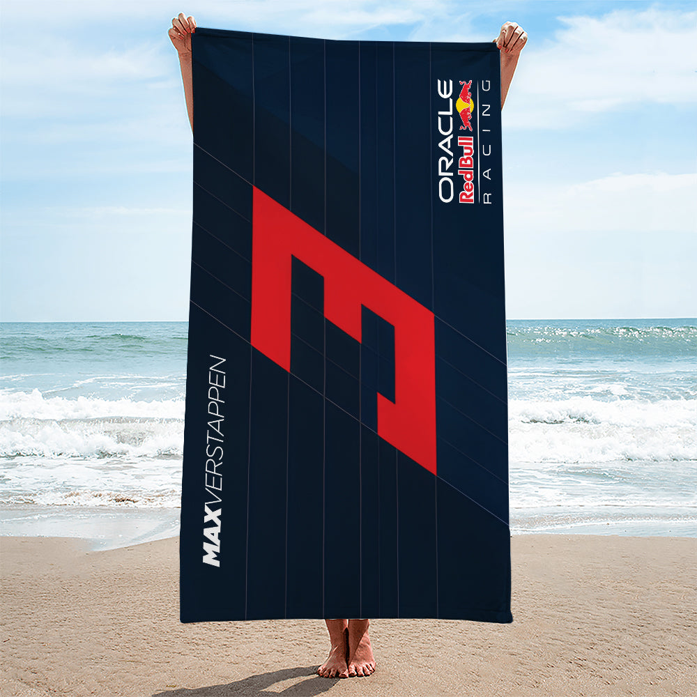 Red Bull Racing x Max Verstappen Rectangle Beach Towel – TANTN19904