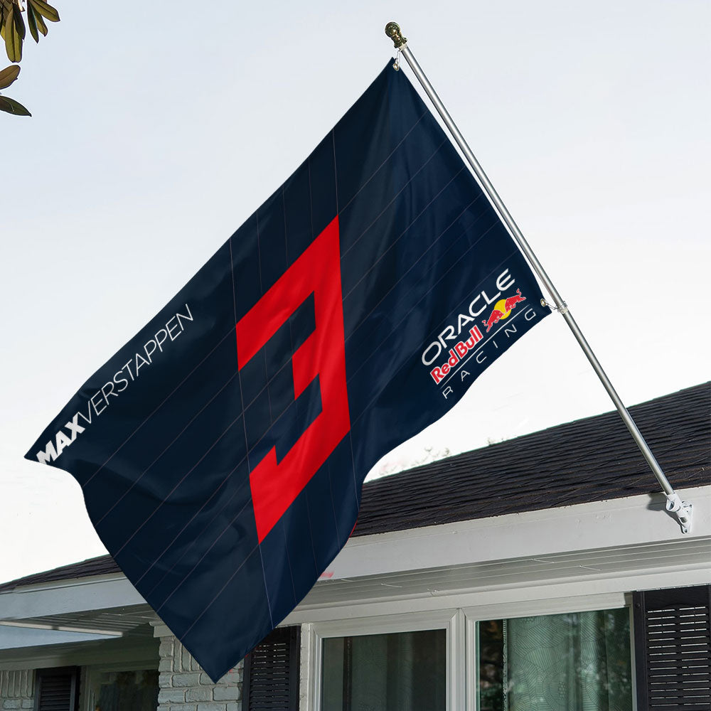 Red Bull Racing x Max Verstappen 3D Double-side House Flag – TANTN19903