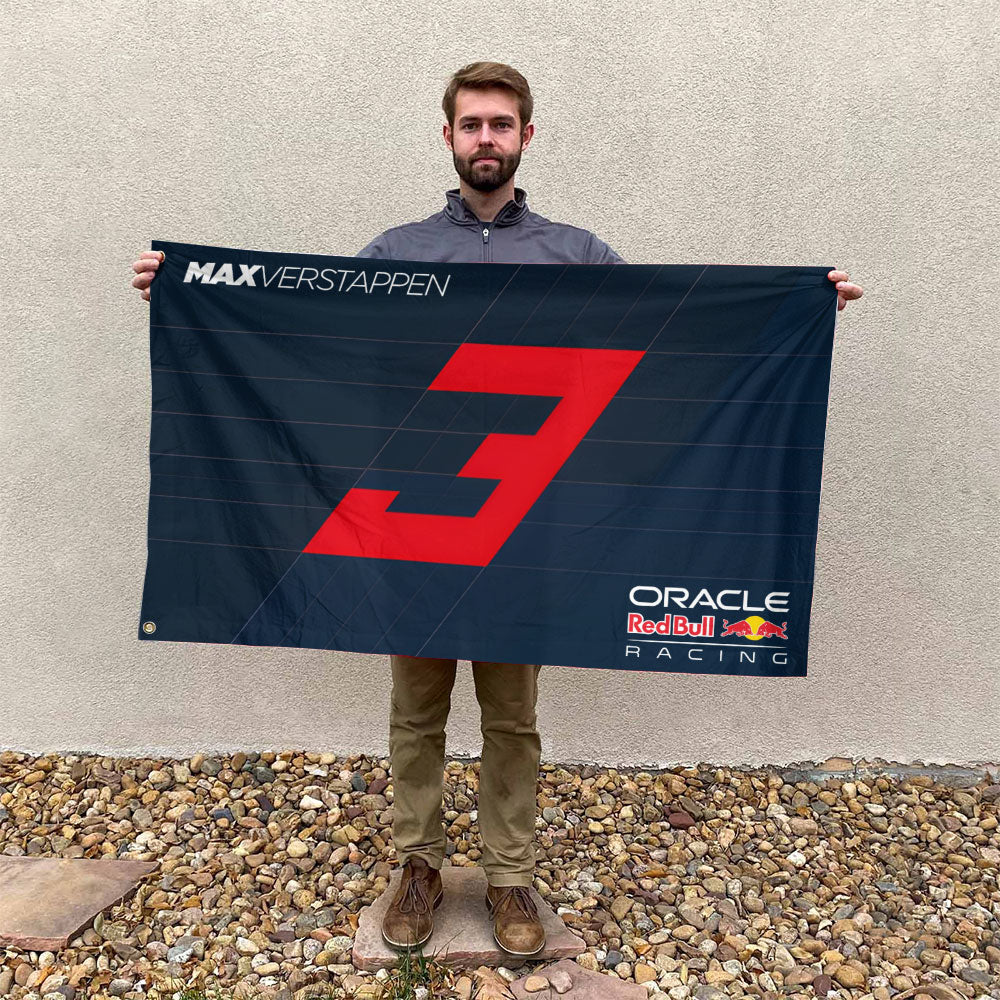 Red Bull Racing x Max Verstappen 3D Double-side House Flag – TANTN19903