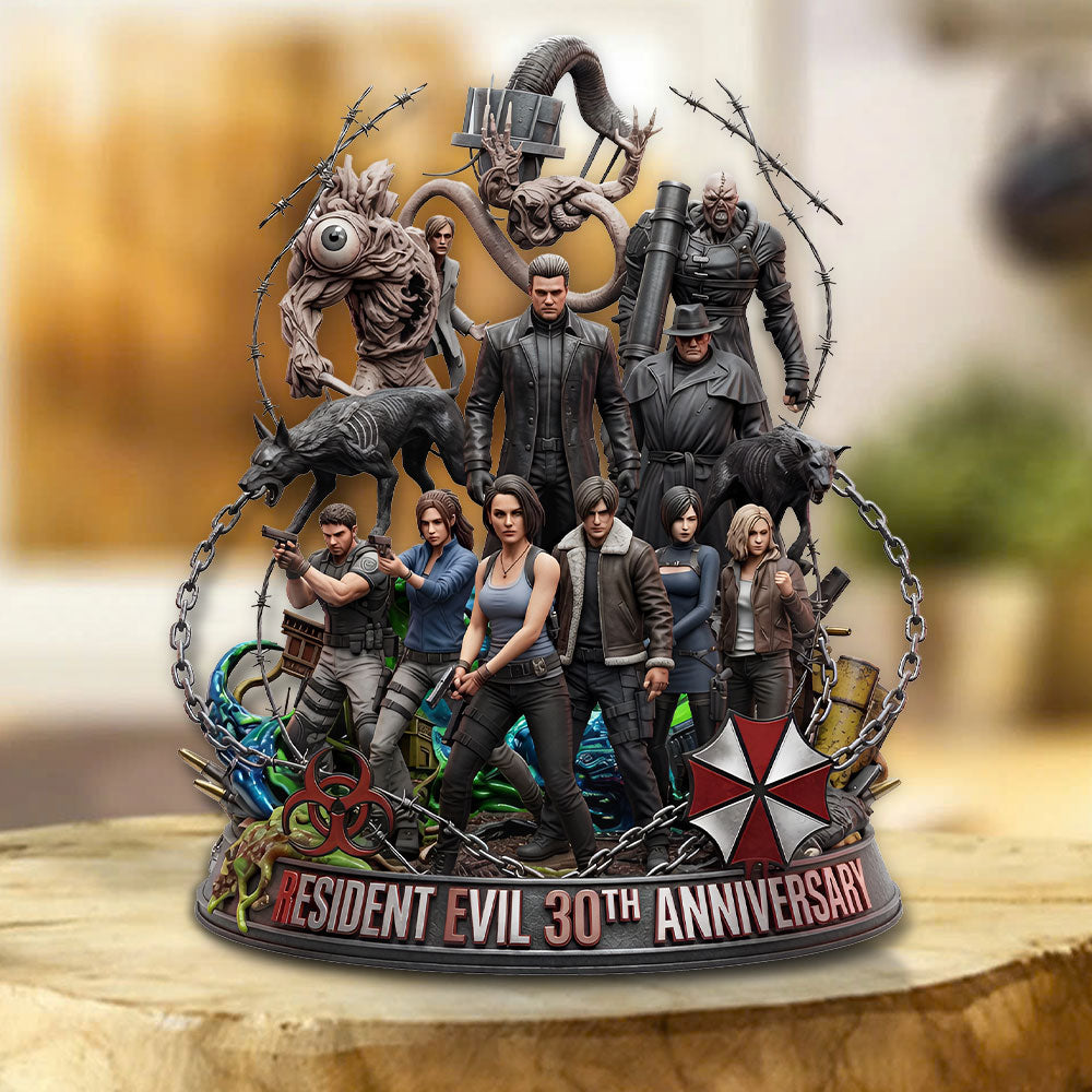 Resident Evil 30th Anniversary 2026 Custom Shape Acrylic Plaque – TMTHU5332