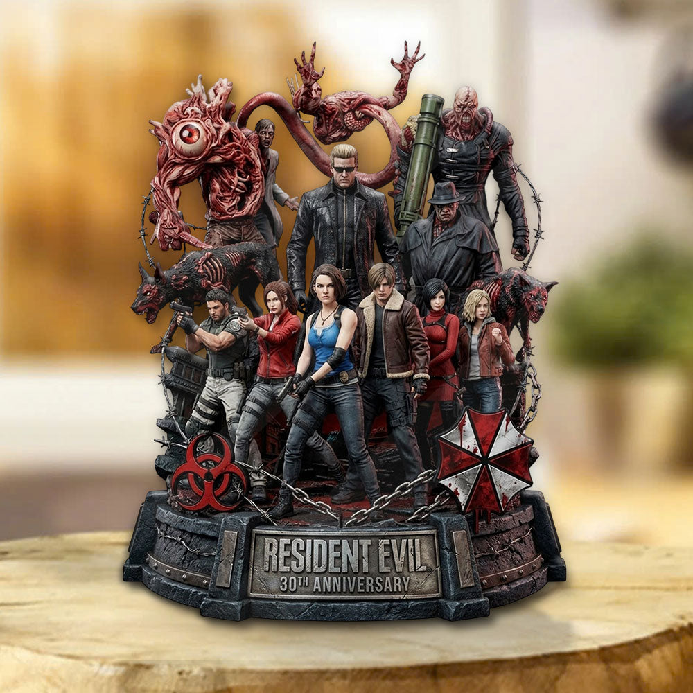 Resident Evil 30th Anniversary Custom Shape Acrylic Plaque – TMTHU4605