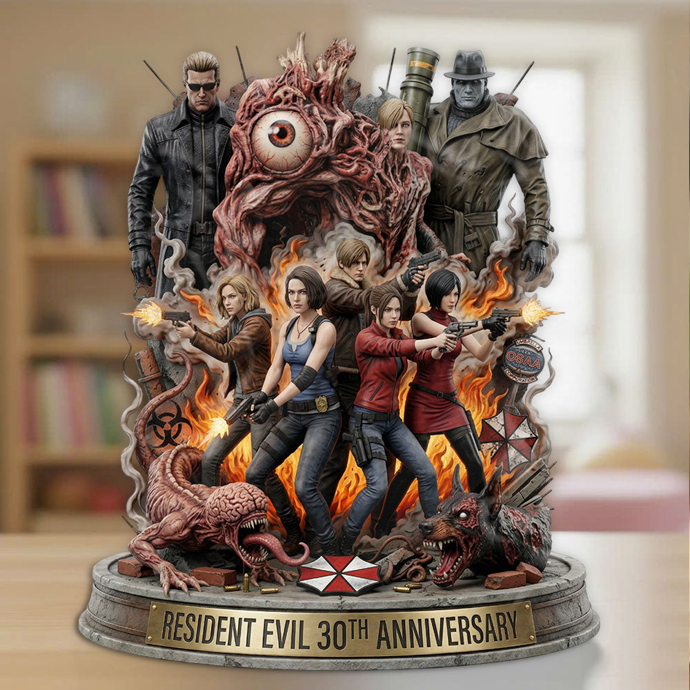 Resident Evil 30th Anniversary Custom Shape Acrylic Plaque – TMTHU4851