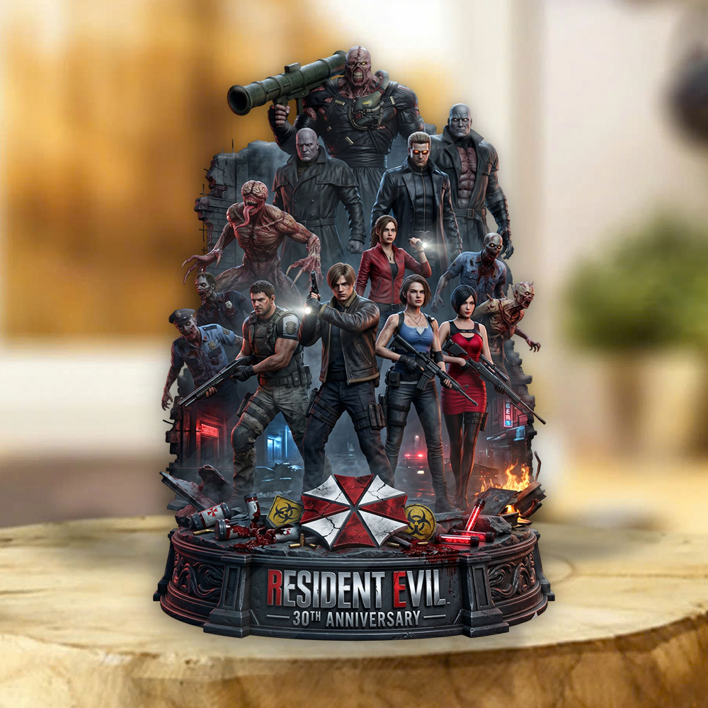 Resident Evil 30th Anniversary Custom Shape Acrylic Plaque – TMTHU6498