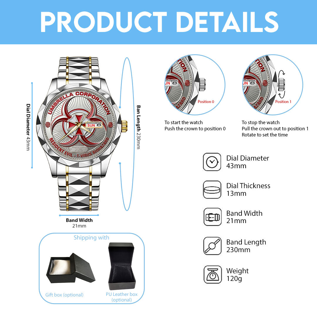 Resident Evil 30th Anniversary Alloy Luxury Quartz Watch – TMTHU4749