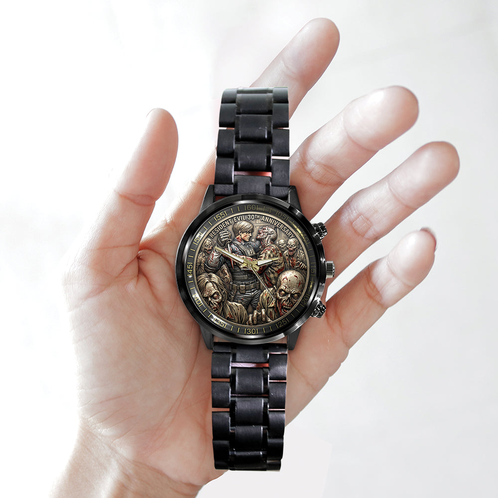 Resident Evil 30th Anniversary Black Stainless Steel Watch – TMTHU4498