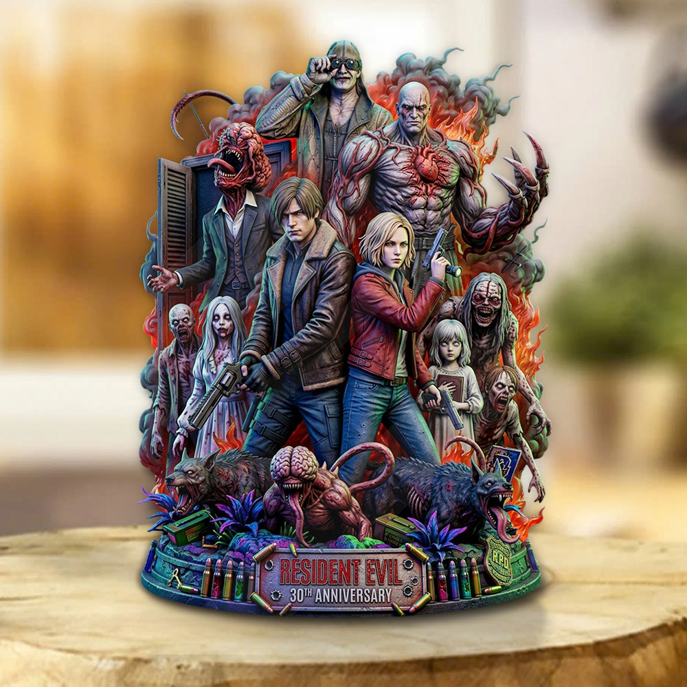 Resident Evil 30th Anniversary Custom Shape Acrylic Plaque – TMTHU4937