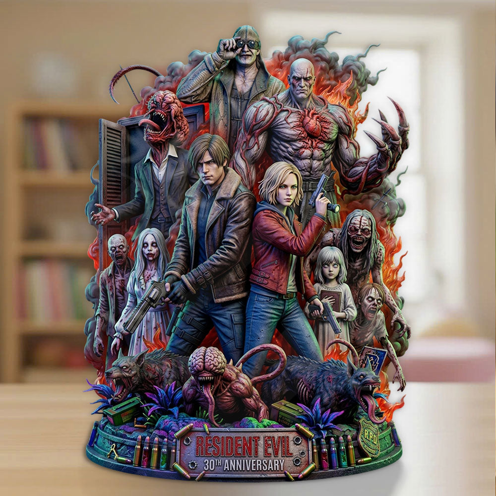Resident Evil 30th Anniversary Custom Shape Acrylic Plaque – TMTHU4937