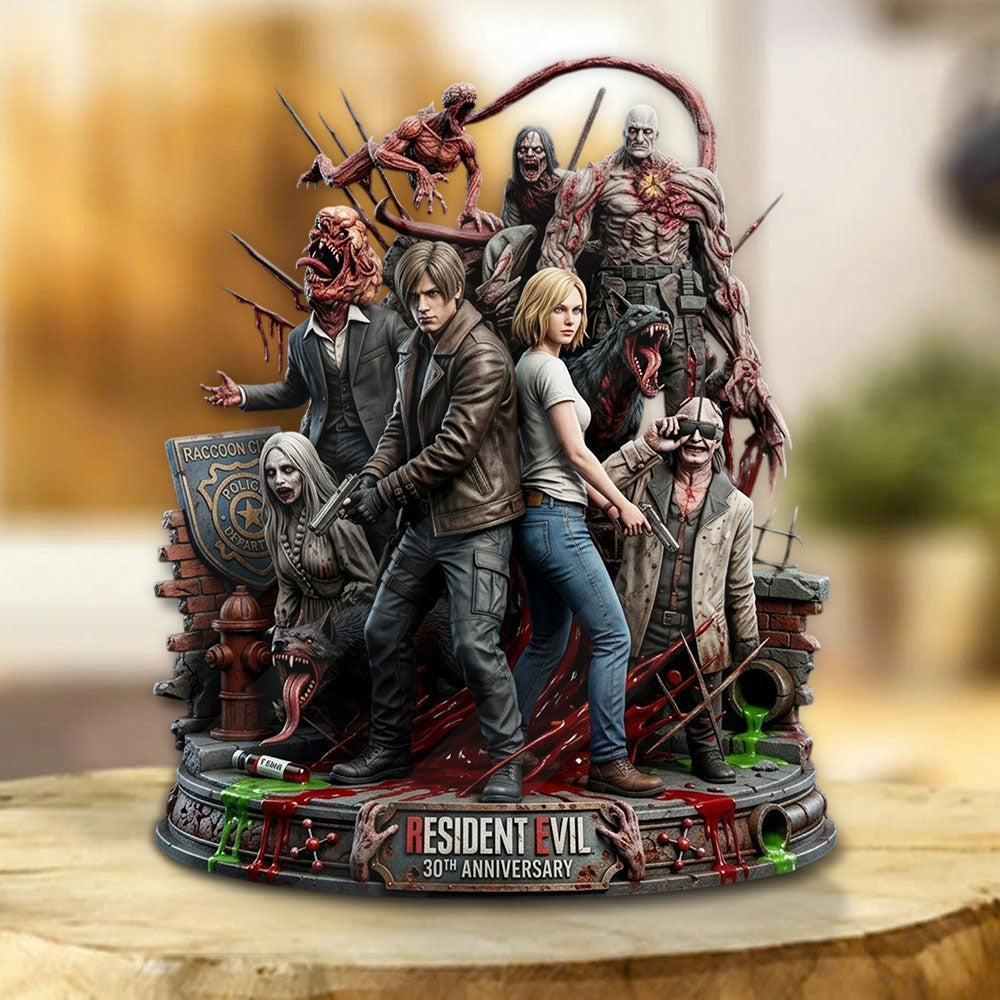 Resident Evil 30th Anniversary Custom Shape Acrylic Plaque – TMTHU5128