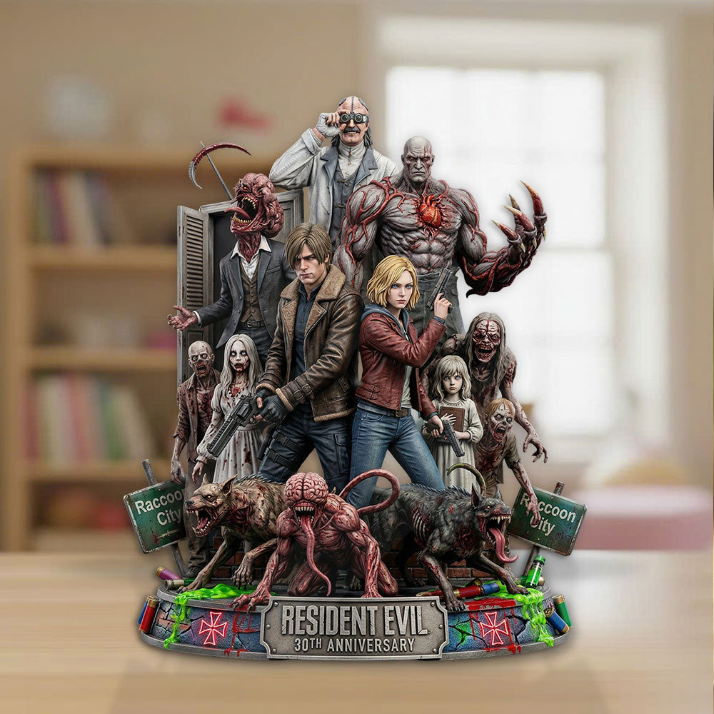 Resident Evil 30th Anniversary Custom Shape Acrylic Plaque – TMTHU5131