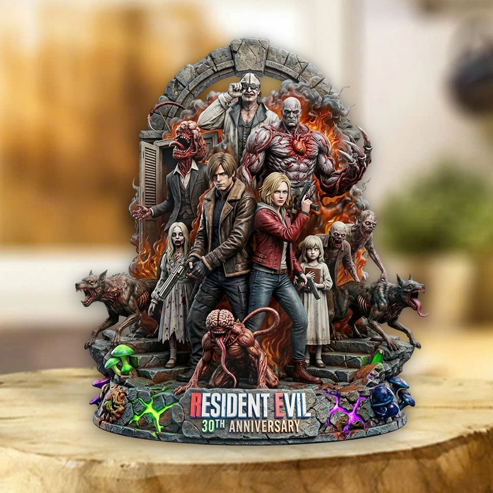 Resident Evil 30th Anniversary Custom Shape Acrylic Plaque – TMTHU5300