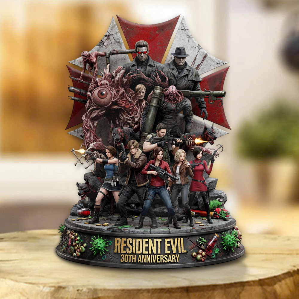 Resident Evil 30th Anniversary Custom Shape Acrylic Plaque – TMTHU6001