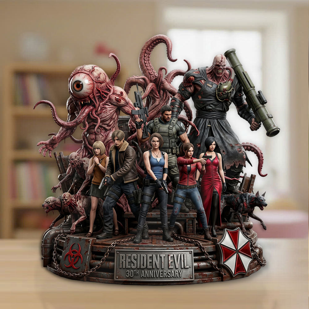 Resident Evil 30th Anniversary Custom Shape Acrylic Plaque – TMTHU6081
