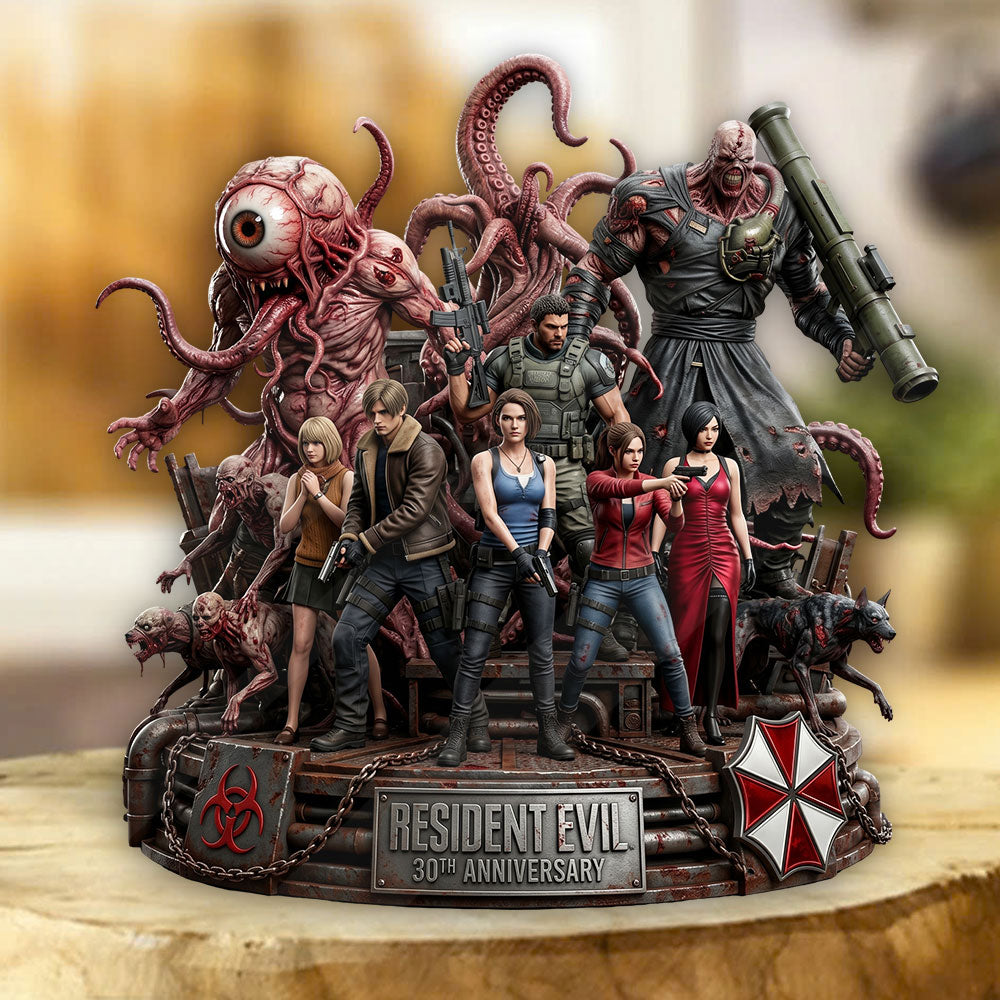 Resident Evil 30th Anniversary Custom Shape Acrylic Plaque – TMTHU6081