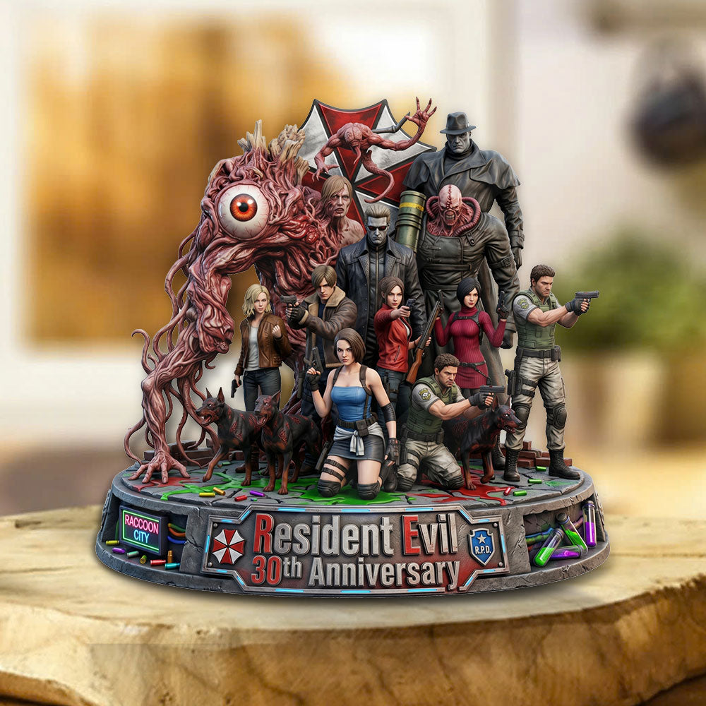 Resident Evil 30th Anniversary Custom Shape Acrylic Plaque – TMTHU6082