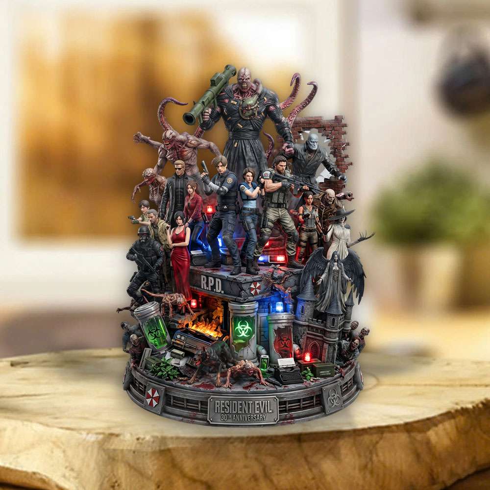 Resident Evil 30th Anniversary Custom Shape Acrylic Plaque – TMTHU6454